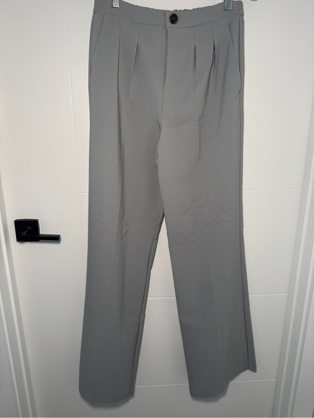 Love Tree Wide-Leg Pleated Dress Pants - Gray